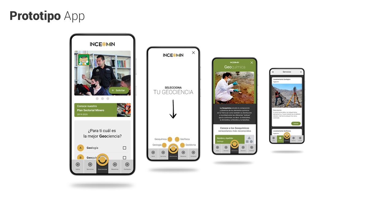 Prototipo navegable de app institucional